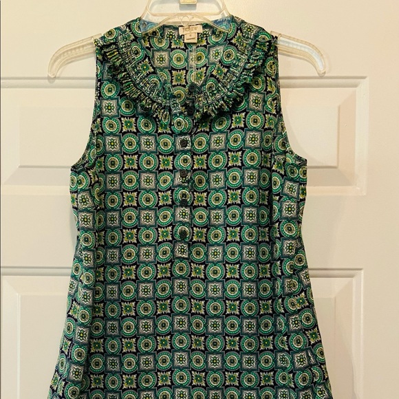 J. CREW-CUTE GREEN & BLUE TOP WITH BUTTONS SIZE 6 - Picture 6 of 9